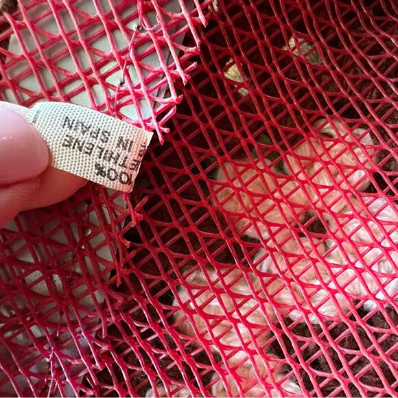 Handcrafted Made Spain Boho Vintage Retro Crocheted Granny Square Shopper Tote - Picture 10 of 10